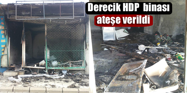 HDP Derecik Belde binası ateşe verildi