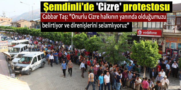 Şemdinli’de ‘Cizre’ protestosu