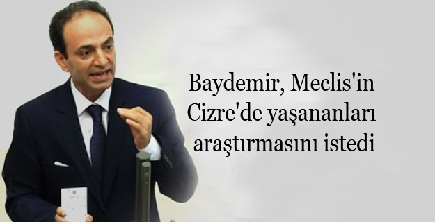 Baydemir, Meclis’in Cizre’de yaşananları araştırmasını istedi