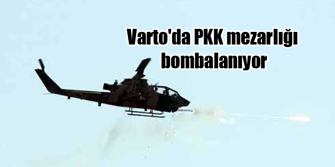 Varto’da PKK mezarlığı bombalanıyor