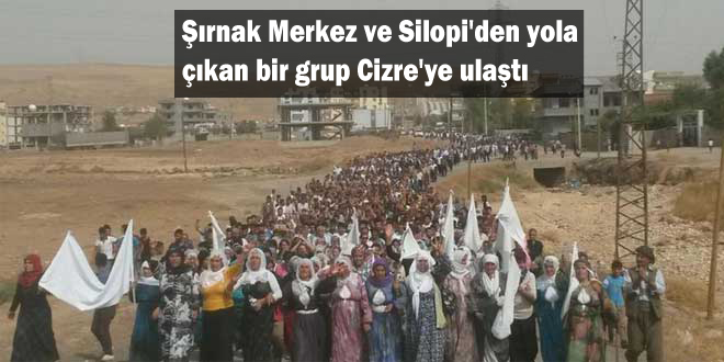 Şırnak Merkez ve Silopi’den yola çıkan bir grup Cizre’ye ulaştı