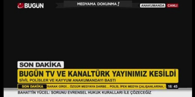 Kanaltürk ve Bugün TV’nin yayını durduruldu