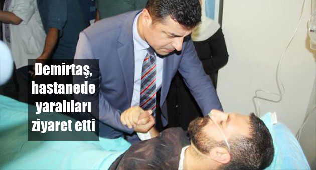 Demirtaş patlamada yaralananları ziyaret etti