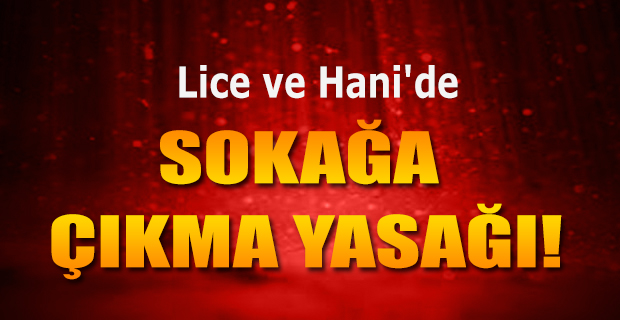 Diyarbakır’ın Lice ve Hani ilçelerinde sokağa çıkma yasağı