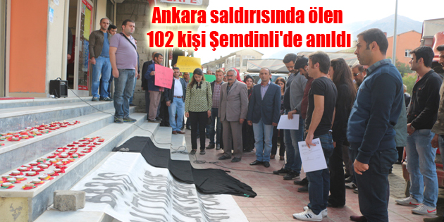 Ankara saldırısında ölen 102 kişi Şemdinli’de anıldı