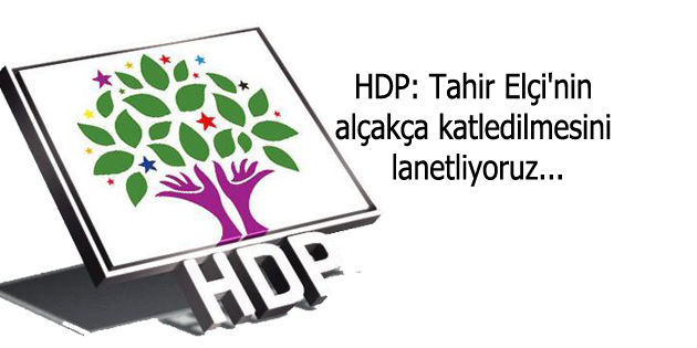 HDP: Tahir Elçi’nin alçakça katledilmesini lanetliyoruz…