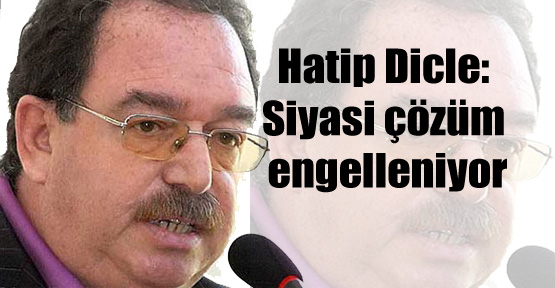 Hatip Dicle: Siyasi çözüm engelleniyor