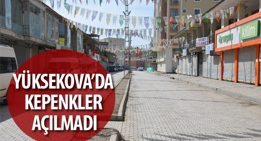 Yüksekova’da kepenkler açılmadı