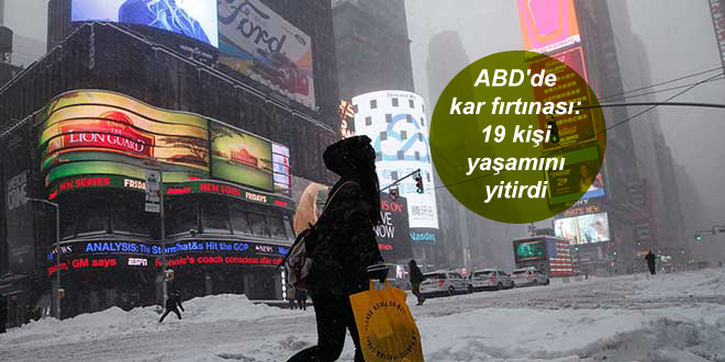 ABD’de kar fırtınası: 19 kişi yaşamını yitirdi