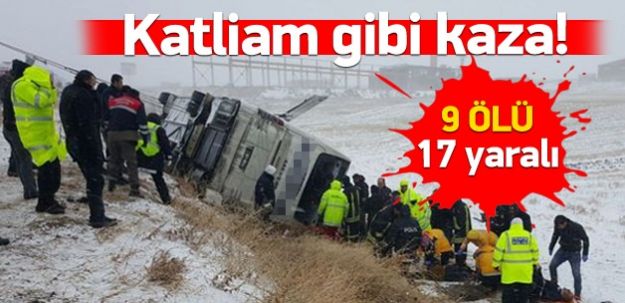 Kırşehir – Ankara yolunda katliam gibi kaza!… 9 ölü, 17 yaralı!