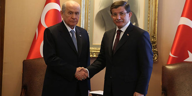 Bahçeli-Davutoğlu görüşmesi sona erdi