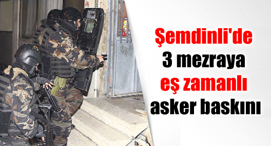 Şemdinli’de 3 mezraya eş zamanlı asker baskını