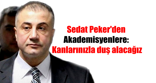 Sedat Peker’den Akademisyenlere: Kanlarınızla duş alacağız