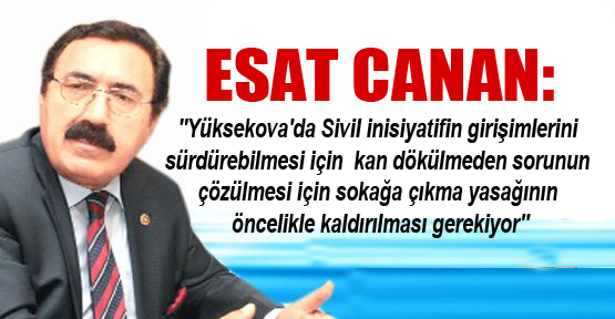 Canan: ‘Yüksekova’da sivil inisiyatifin çalışmaları yarım kaldı’