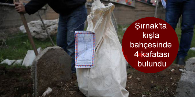 Şırnak’ta kışla bahçesinde 4 kafatası bulundu