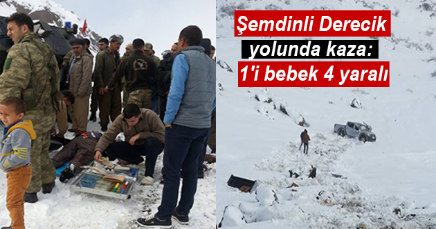 Şemdinli Derecik yolunda kaza: 1’i bebek 4 yaralı