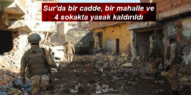 Sur’da bir cadde, bir mahalle ve 4 sokakta yasak kaldırıldı