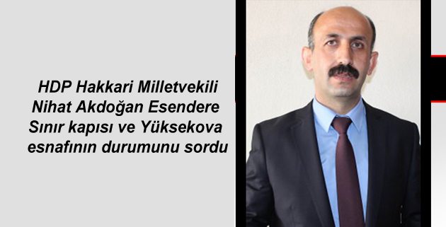 HDP’li Akdoğan Esendere Sınır kapısı ve Yüksekova esnafının durumunu sordu