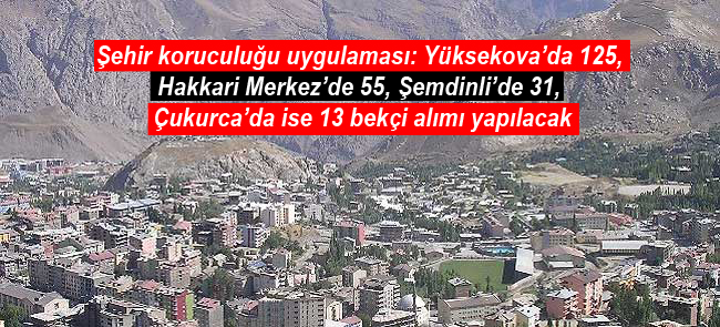 Hakkari’ye 224 ‘bekçi’ alımı yapılacak