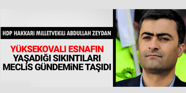 Zeydan, Yüksekovalı esnafın sıkıntıları‏nı Meclis’e taşıdı