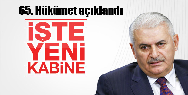 65. Hükümet açıklandı