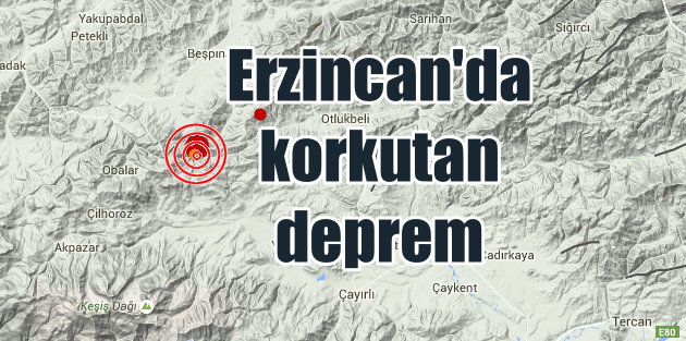 Erzincan’da 4,1 şiddetinde deprem