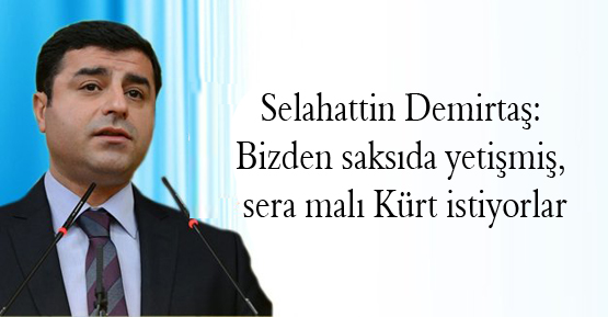 Demirtaş: Bizden saksıda yetişmiş, sera malı Kürt istiyorlar