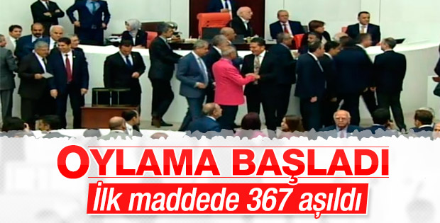 Dokunulmazlık teklifinde ilk madde 373 oyla kabul edildi