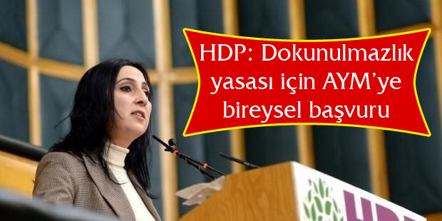 HDP: Dokunulmazlık yasası için AYM’ye bireysel başvuru yapacağız