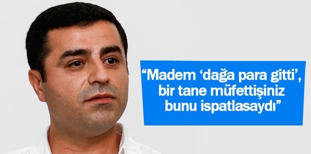 “Madem ‘dağa para gitti’, bir tane müfettişiniz bunu ispatlasaydı”