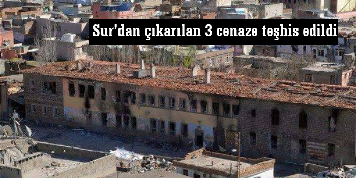 Sur’dan çıkarılan 3 cenaze teşhis edildi