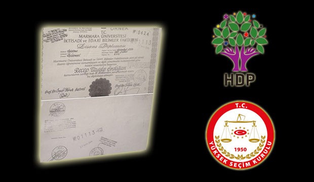 YSK, HDP’ye Erdoğan’ın diploma örneğini gönderdi