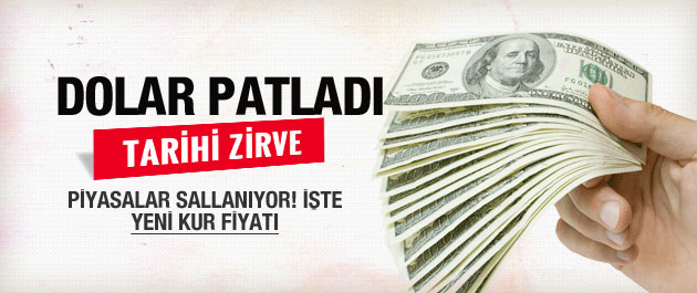 Dolar tarihin en yüksek seviyesine çıktı