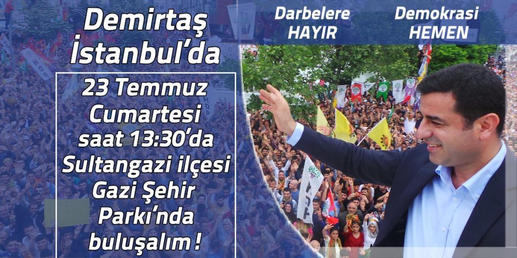 HDP’den ‘Darbelere Hayır Demokrasi Hemen’ buluşması