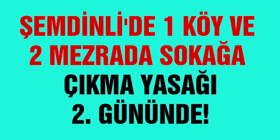 Şemdinli’de 1 köy ile 2 mezrada sokağa çıkmak yasağı 2. gününde