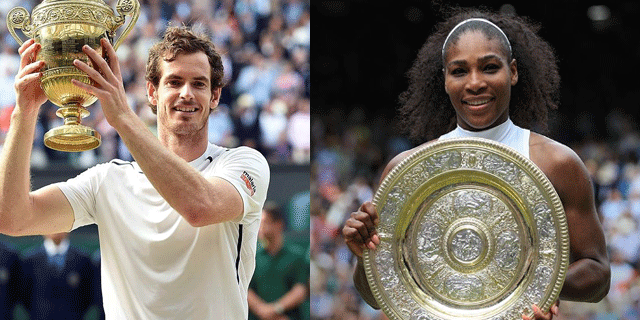 Wimbledon’ın şampiyonları: Serena Williams ve Andy Murray