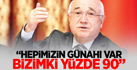 Cemil Çiçek: FETÖ’de hepimizin günahı var, bizimki yüzde 90