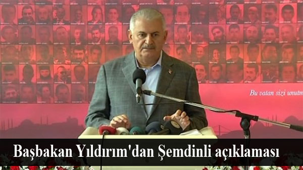 Başbakan Yıldırım’dan Şemdinli açıklaması