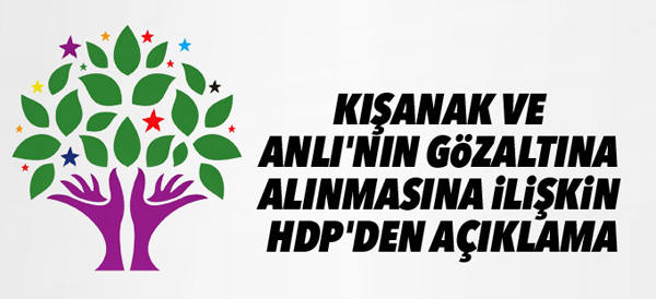 Kışanak ve Anlı’nın gözaltına alınmasına ilişkin HDP’den açıklama