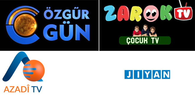 Zarok TV, Özgür Gün TV, Jiyan TV ve Azadi TV mühürlendi