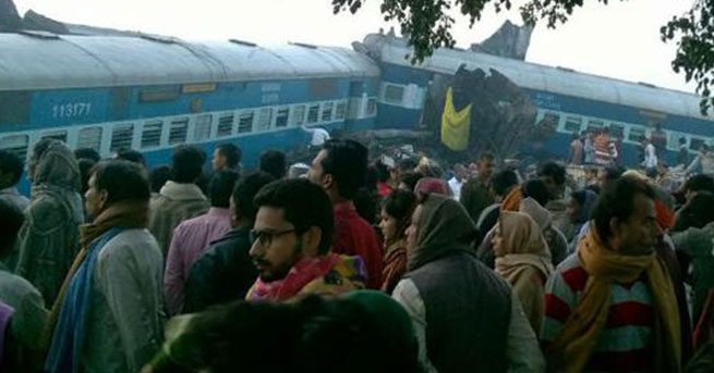 Hindistan’da tren raydan çıktı: En az 90 ölü 150 yaralı