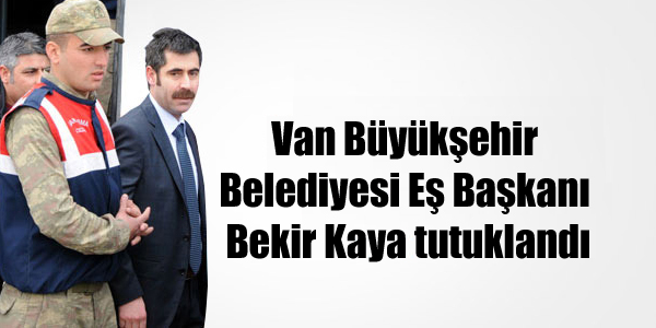 Van Büyükşehir Belediyesi Eş Başkanı Bekir Kaya tutuklandı