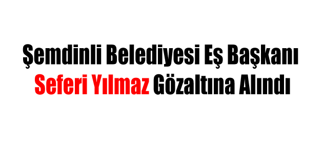 Şemdinli Belediyesi Eş Başkanı Seferi Yılmaz Gözaltına Alındı