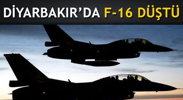 Diyarbakır’da F-16 savaş uçağı düştü