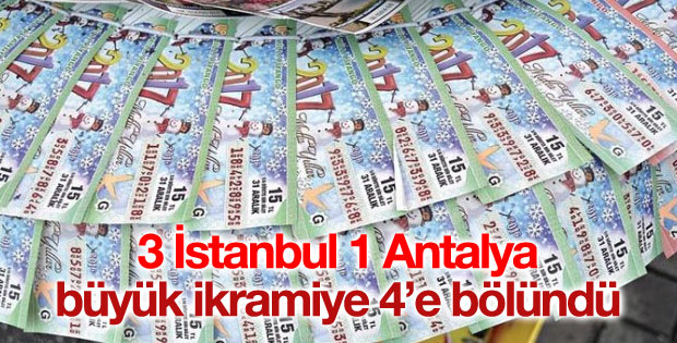 Büyük ikramiye çeyrek bilete çıktı