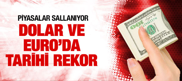 Dolar ve euro haftaya yeni rekorla başladı