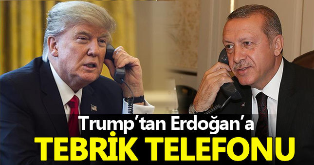 Trump’tan Erdoğan’a tebrik telefonu