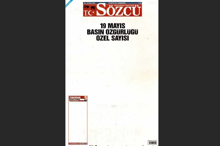 Sözcü, gözaltı operasyonuna 1. sayfadan yanıt verdi