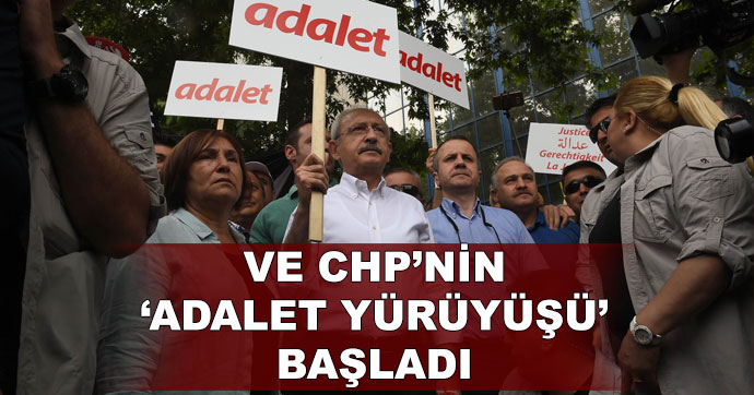 CHP’nin ‘Adalet Yürüyüşü’ başladı