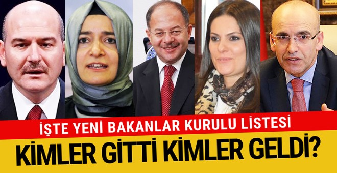 Hükümet değişikliği açıklandı